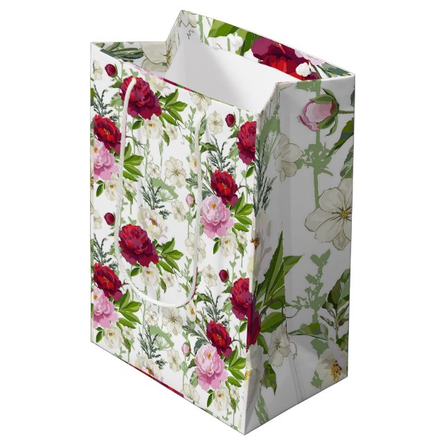 Bolsa De Regalo Mediana Rosas de San Valentín (Angulo Anverso)