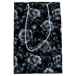 Bolsa De Regalo Mediana Rosas del Cementerio Azul ocultación gótica