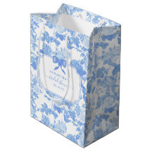 Rosas florales blancas azules Chinoiserie ducha nu