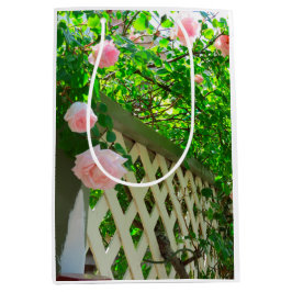 Bolsa De Regalo Mediana Rosas rosas y celosías rosas - Viñedo de Martha