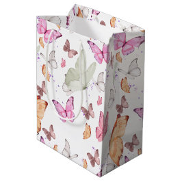 Bolsa De Regalo Mediana rose gold butterfly