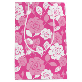 BOLSA DE REGALO MEDIANA ROSE PATTERN (PINK)