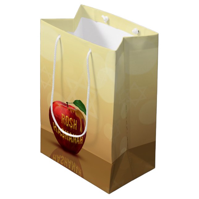 Bolsa De Regalo Mediana Rosh Hashanah Año Nuevo judío Miel Apple (Angulo Anverso)