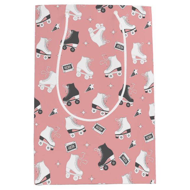 Bolsa De Regalo Mediana Rótulos retro y cintas de cassette (Anverso)