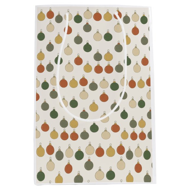 Bolsa De Regalo Mediana Round Baubles Pattern			 (Anverso)