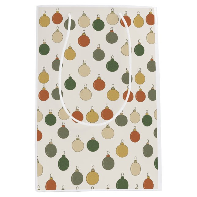 Bolsa De Regalo Mediana Round Baubles Pattern			 (Anverso)