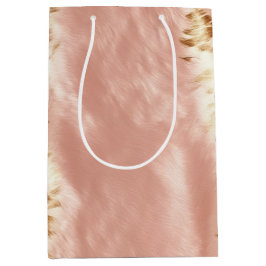 Bolsa De Regalo Mediana Rubor Pink Cow Animal Print