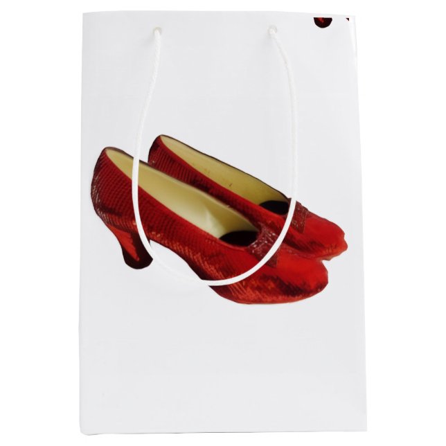 Bolsa De Regalo Mediana Ruby Red Slippers Zapatos Envolver Papel Tejido (Anverso)