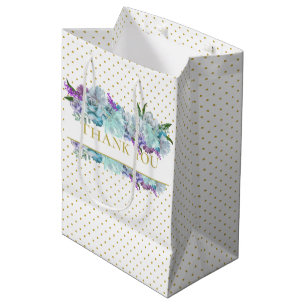 Bolsa De Regalo Mediana Rústico Azafrán Azul Bouquet Fiesta de Despedida d