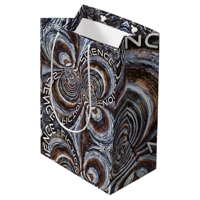 Bolsa De Regalo Mediana Rusty Fractal Science Fiction (Angulo reverso)