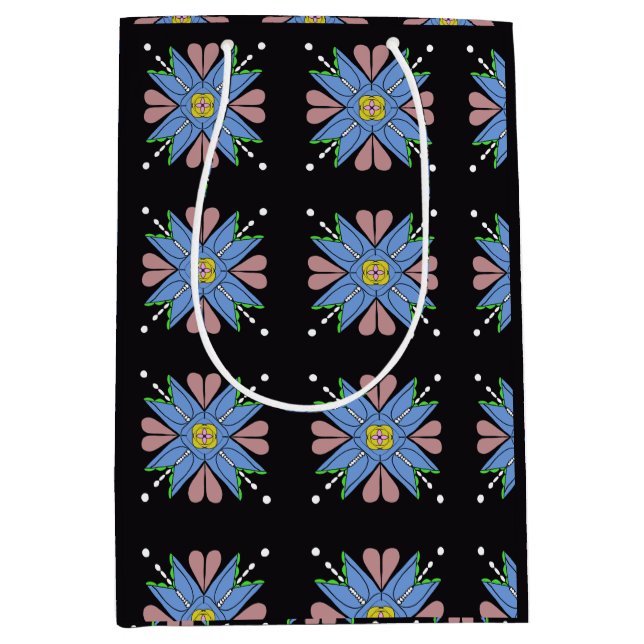 Bolsa De Regalo Mediana Sacola de Presente Estrela azul (Anverso)