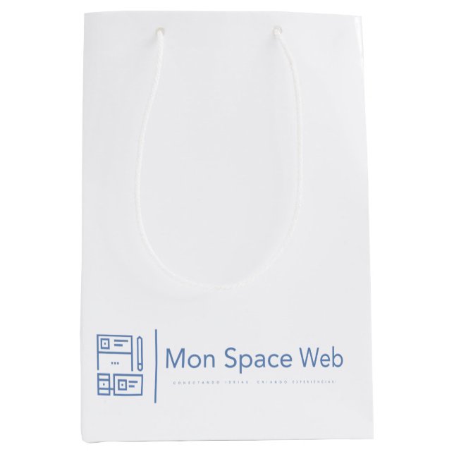 Bolsa De Regalo Mediana Sacola para Presente Mon Space Web (Anverso)