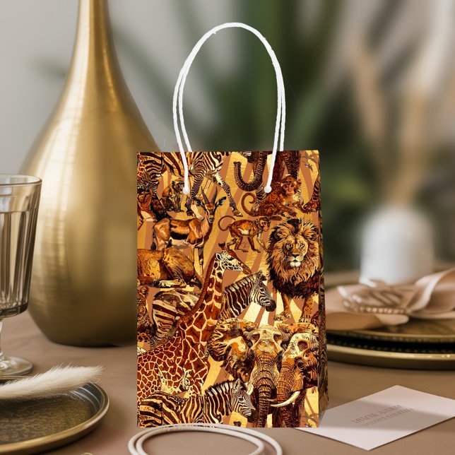Bolsa De Regalo Mediana Safari de la comunidad de animales salvajes ID1149 (Subido por el creador)