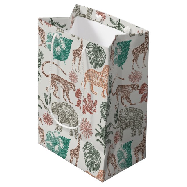 Bolsa De Regalo Mediana Safari de la jungla de Boho (Angulo Anverso)