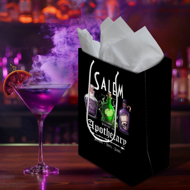 Bolsa De Regalo Mediana Salem de Halloween Potions Apothecary Tonics Elixi (Subido por el creador)