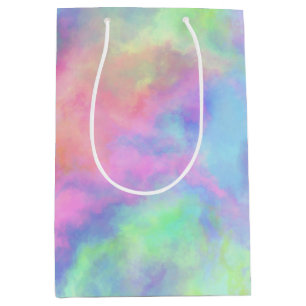 Bolsa De Regalo Mediana salpicadura de acuarela opal: