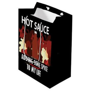 Bolsa De Regalo Mediana Salsa caliente Ketchup fuego Pepper Chili Rojo