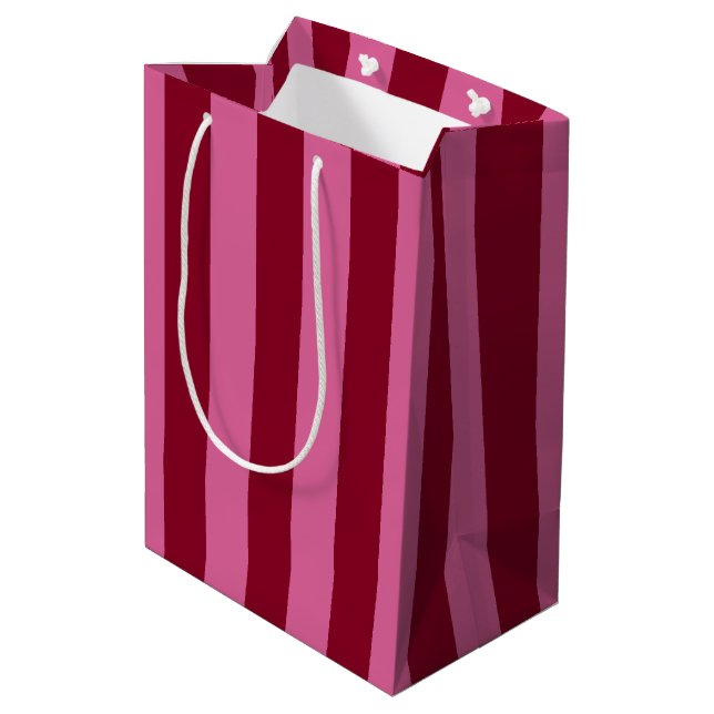 Bolsa De Regalo Mediana Salsa Flamingo Raya Rosa (Angulo reverso)