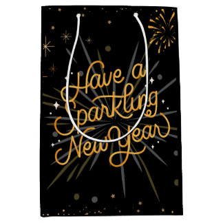 Bolsa De Regalo Mediana Saludos al Año Nuevo: ¡Celebremos juntos!