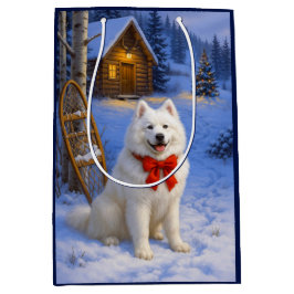 Bolsa De Regalo Mediana Samoyed Holiday 