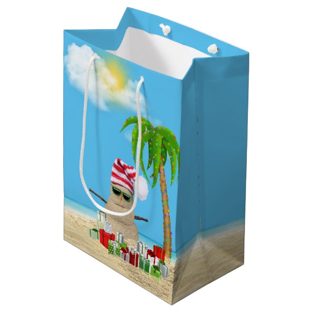 Bolsa De Regalo Mediana Sandman Tropical Con Regalos De Navidades (Angulo Anverso)