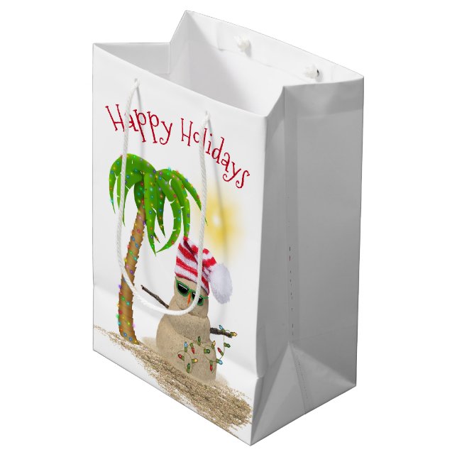 Bolsa De Regalo Mediana Sandman y Palm Tree navidades (Angulo Anverso)