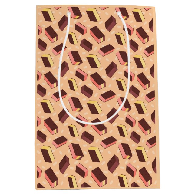 Bolsa De Regalo Mediana Sandwich de crema de hielo divertido retro napolit (Anverso)