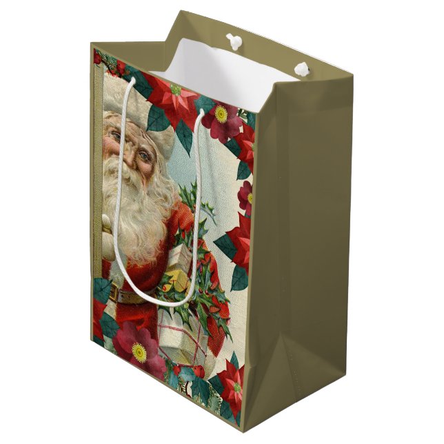Bolsa De Regalo Mediana Santa Claus bringing gifts and presents (Angulo Anverso)