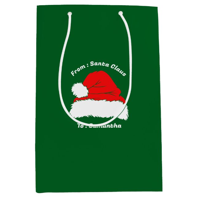 Bolsa De Regalo Mediana Santa Claus Christmas Gift (Anverso)