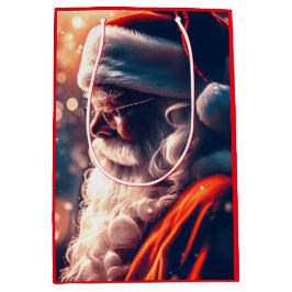 Bolsa De Regalo Mediana Santa Claus Feliz Navidad
