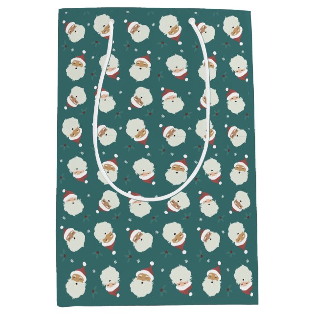 Bolsa De Regalo Mediana Santa Claus Feliz Navidad (Anverso)