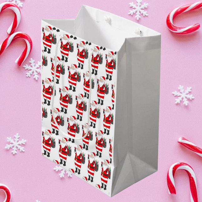 Bolsa De Regalo Mediana Santa con Navidades de Glass y Wine Rojo (Subido por el creador)