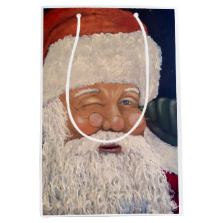 Bolsa De Regalo Mediana Santa Guiñando