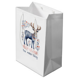 Bolsa De Regalo Mediana Scandinavian Folk Reindeer Christmas Party Suplies
