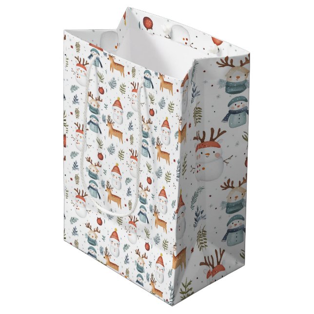 Bolsa De Regalo Mediana Scandinavian Nordic Christmas Gift Bag (Angulo Anverso)