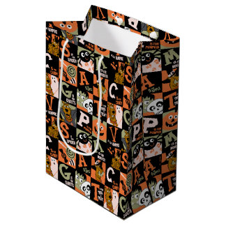 Bolsa De Regalo Mediana Scooby-Doo | Patrón de Halloween