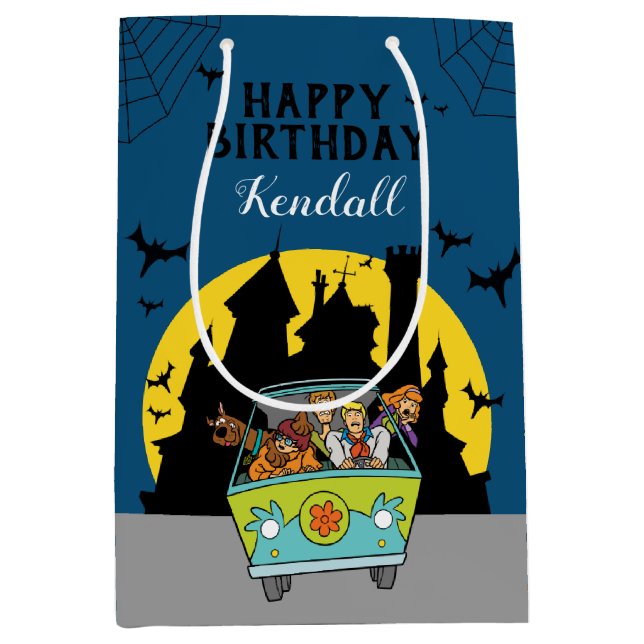Bolsa De Regalo Mediana Scooby-Doo Spooktacular Halloween Cumpleaños (Anverso)