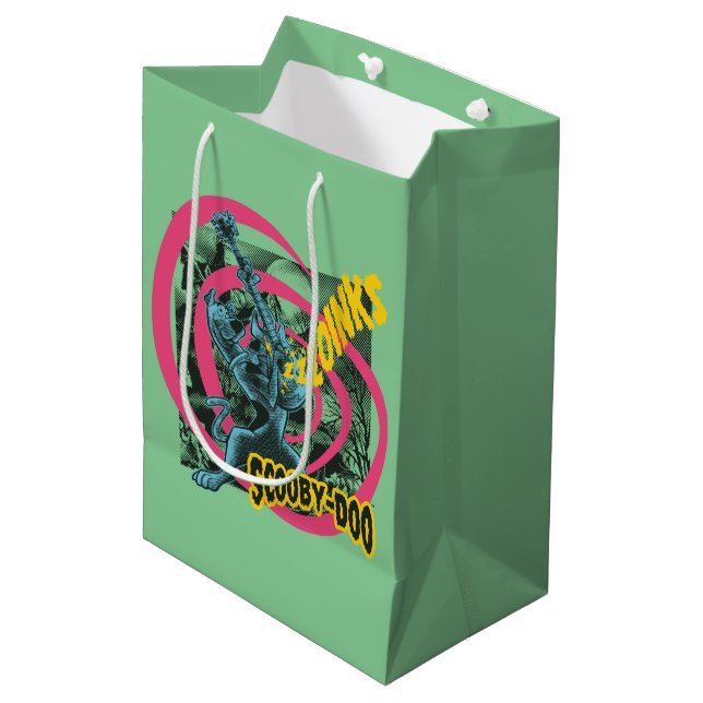 Bolsa De Regalo Mediana Scooby-Doo Zoinks Punk Guitar Gráfico (Angulo Anverso)