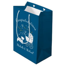 Bolsa De Regalo Mediana Scotty Dog Baby Shower Puppy Scottish Terrier Blue