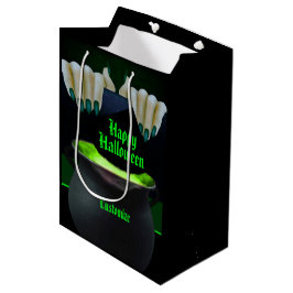 Bolsa De Regalo Mediana Se abren brujas negras y verdes