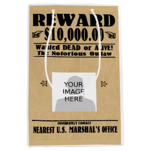 Bolsa De Regalo Mediana Se busca vivo o muerto personalizado