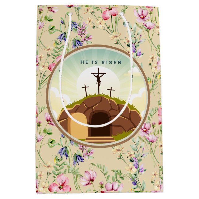 Bolsa De Regalo Mediana Se levanta y celebra la resurrección el domingo (Anverso)