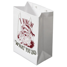Bolsa De Regalo Mediana Sé lo que hiciste Navidad Vintage