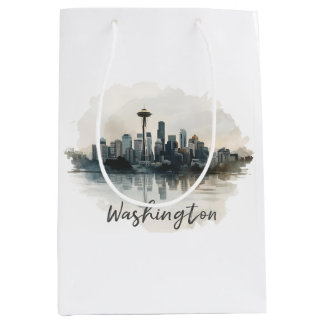 Bolsa De Regalo Mediana Seattle, Washington Skyline