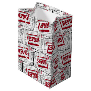 Bolsa De Regalo Mediana Sello De Devolución En El Formulario 1040 IRS