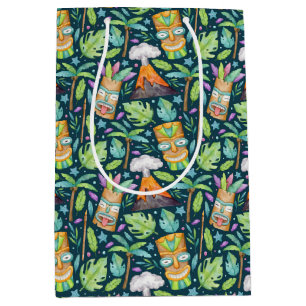Bolsa De Regalo Mediana Selva tropical divertida Volcán Tiki