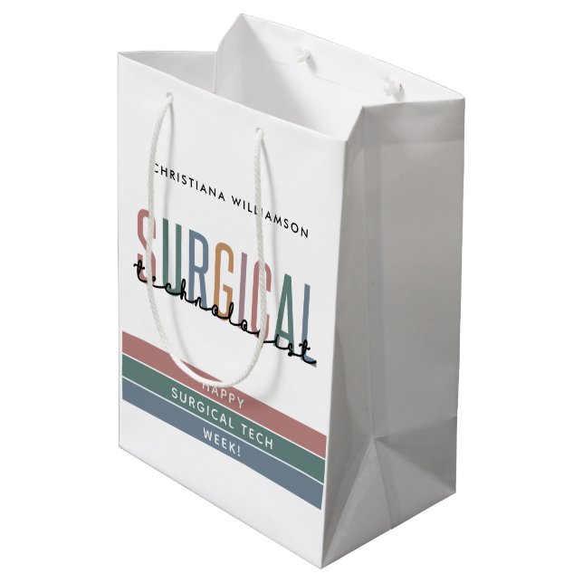 Bolsa De Regalo Mediana Semana Tecnológica Quirúrgica Personalizada O Tecn (Angulo reverso)