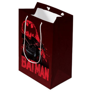 Bolsa De Regalo Mediana Señal de Murciélago Carmesí de Batman