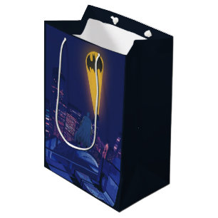 Bolsa De Regalo Mediana Señal de murciélago sobre Gotham