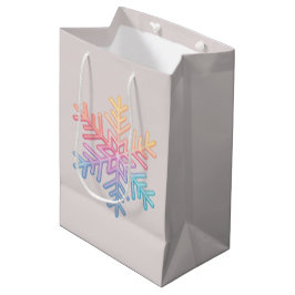 Bolsa De Regalo Mediana Sencillo copo de nieve